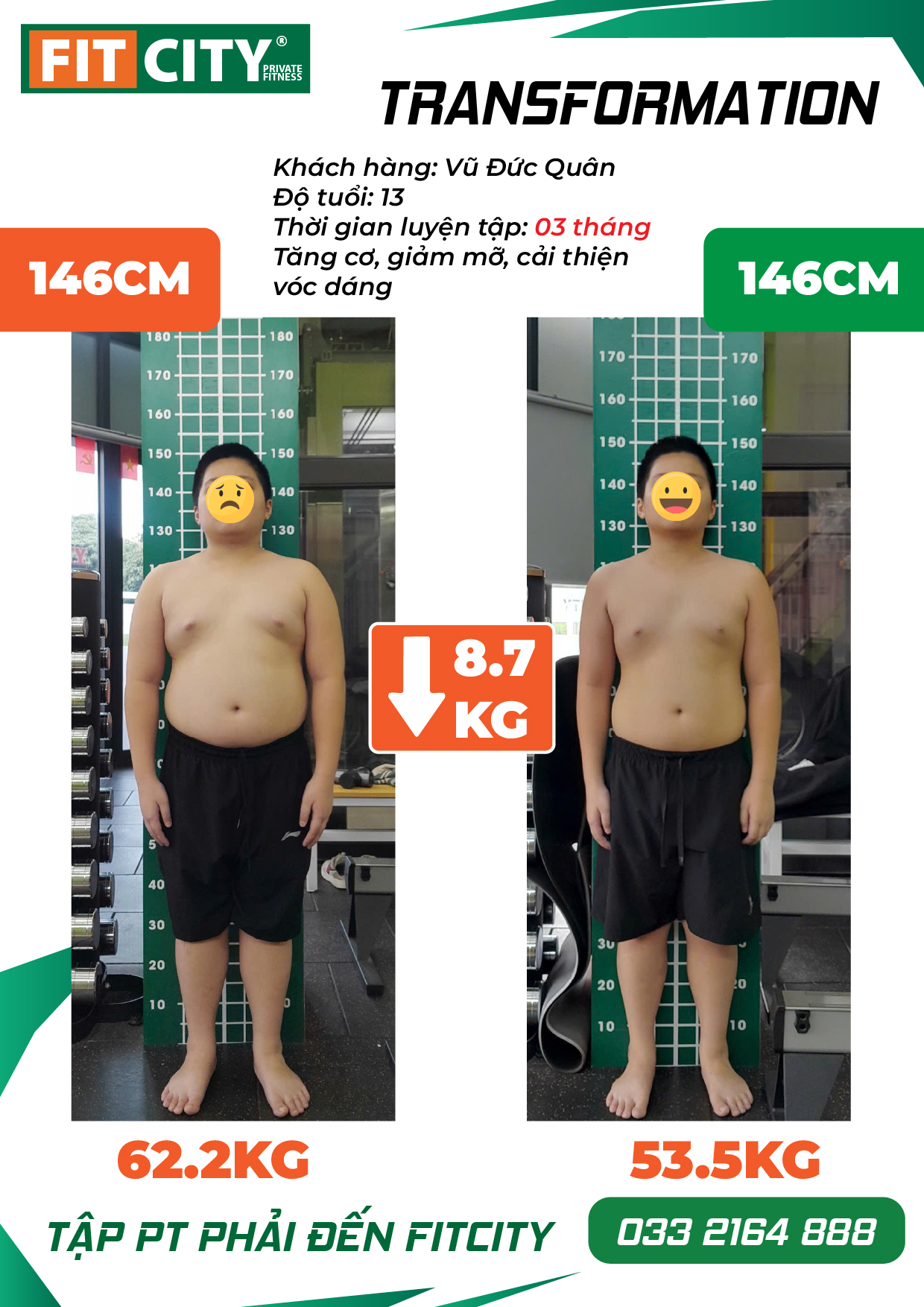 Tư thế của trẻ sau quá trình tập tại FitCity